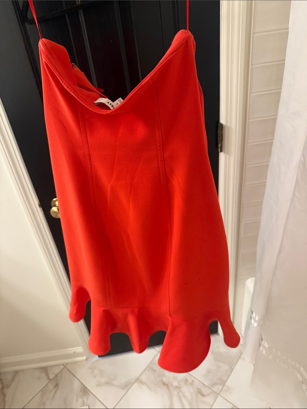 Likely Bright Red Ruffle Strapless Mini Dress - Picture 3 of 5